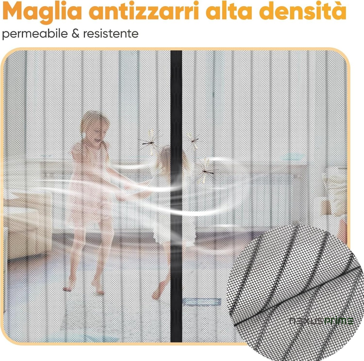 Sekey Zanzariera Magnetica Porte/Finestre - Mag.Potenti, 90x210 cm, Senza Forature, Tela Antizanzare, Translucida, Antistrappo, Idrorepellente - Adesivo a Nastrino 4cm, Non Restringe, Nero : Amazon.it: Fai da te - Asset