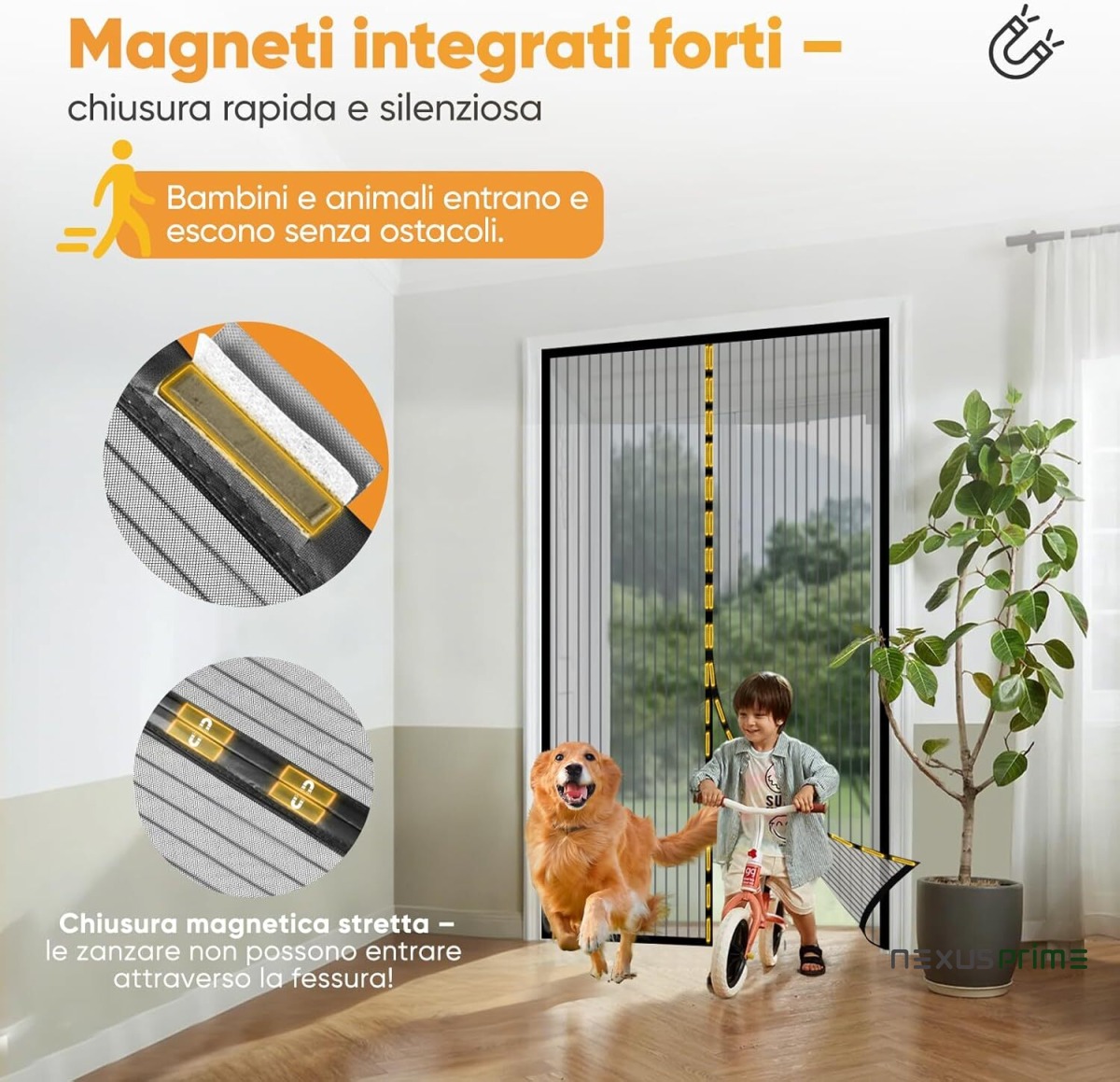 Sekey Zanzariera Magnetica Porte/Finestre - Mag.Potenti, 90x210 cm, Senza Forature, Tela Antizanzare, Translucida, Antistrappo, Idrorepellente - Adesivo a Nastrino 4cm, Non Restringe, Nero : Amazon.it: Fai da te - Asset